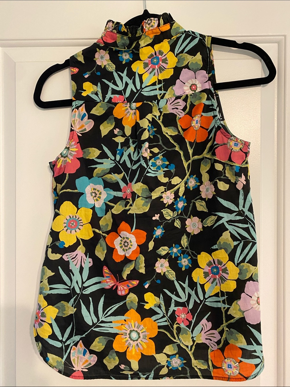 J. Crew Liberty Print Sleeveless Floral Top - Picture 5 of 6